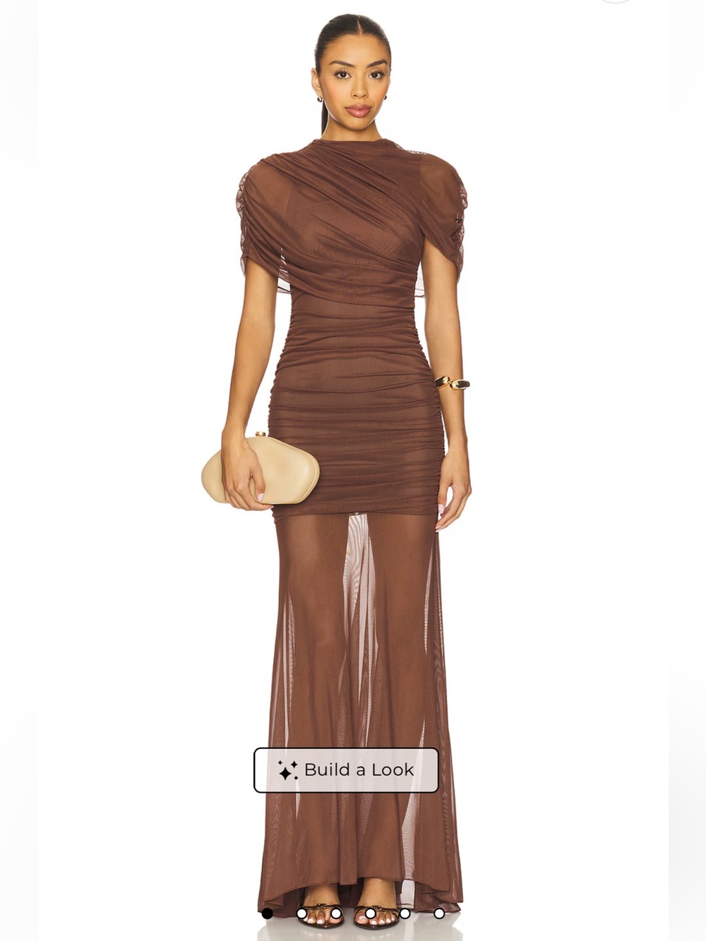 Amanda Uprichard- Evianna Mesh in Chocolate Brown Size S